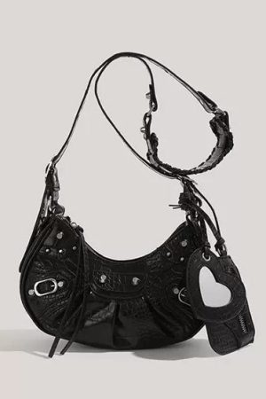 Cute Everyday Outfits, Outfit Inspo Casual Heart Y2K Mini Shoulder Bag