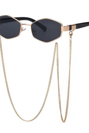 Cute Everyday Outfits, Outfit Inspo Casual Hexagonal Sunglasses with Chain