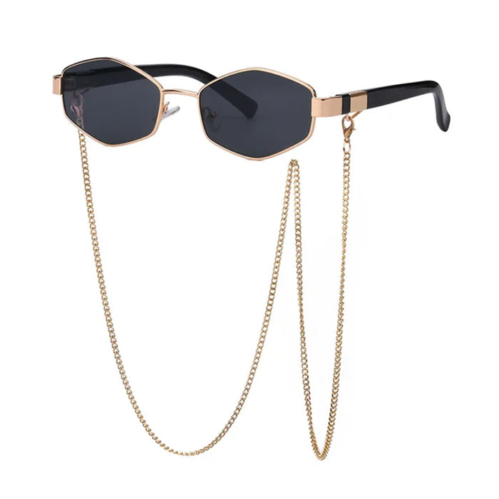 Cute Everyday Outfits, Outfit Inspo Casual Hexagonal Sunglasses with Chain