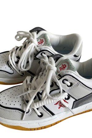 Cute Everyday Outfits, Outfit Inspo Casual Hieroglyph Embroidery Aesthetic Sneakers