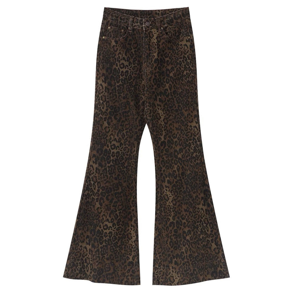 Cute Everyday Outfits, Outfit Inspo Casual High-Waisted Leopard Flare Jeans