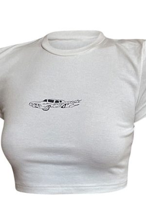 Cute Everyday Outfits, Outfit Inspo Casual Hot Wheels Crop Top