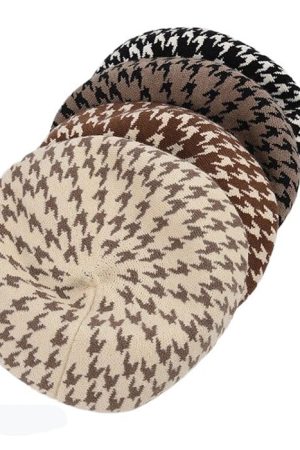 Cute Everyday Outfits, Outfit Inspo Casual Houndstooth Beret