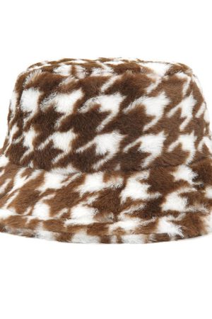 Cute Everyday Outfits, Outfit Inspo Casual Houndstooth Bucket Hat