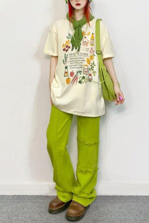 Cute Everyday Outfits, Outfit Inspo Casual How To Pickle Aesthetic Print Graphic T-Shirt