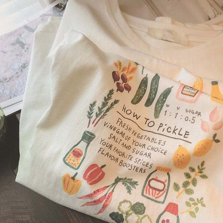 Cute Everyday Outfits, Outfit Inspo Casual How To Pickle Aesthetic Print Graphic T-Shirt
