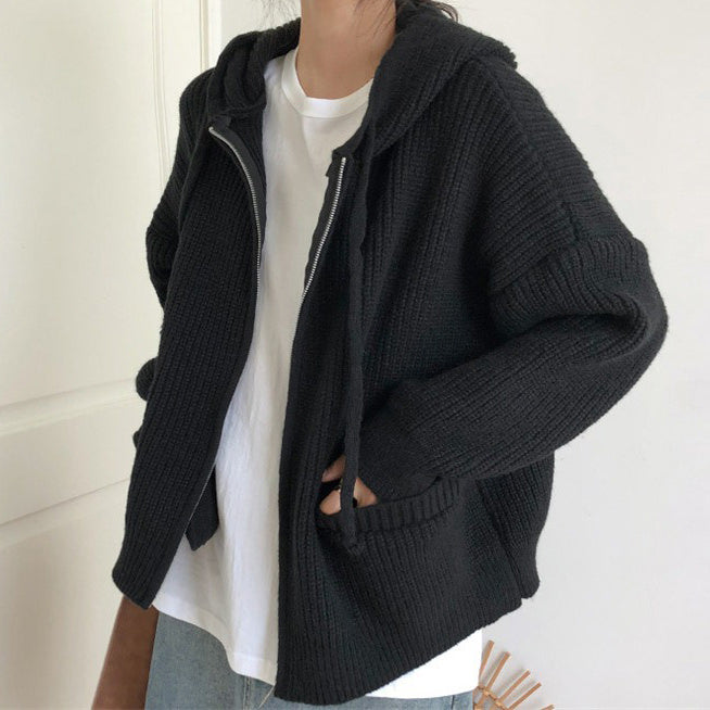 Cute Everyday Outfits, Outfit Inspo Casual Hygge Knit Zip Up Hoodie Cute Everyday Outfits, Outfit Inspo Casual Hygge Knit Zip Up Hoodie