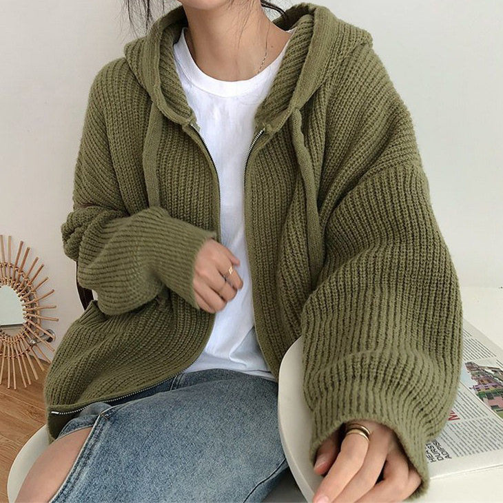 Cute Everyday Outfits, Outfit Inspo Casual Hygge Knit Zip Up Hoodie Cute Everyday Outfits, Outfit Inspo Casual Hygge Knit Zip Up Hoodie