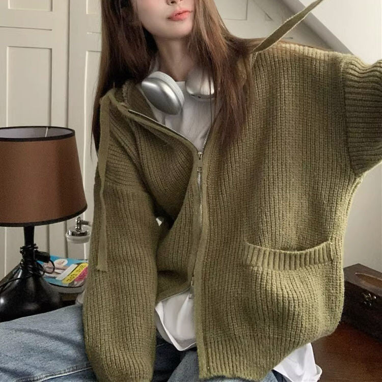 Cute Everyday Outfits, Outfit Inspo Casual Hygge Knit Zip Up Hoodie Cute Everyday Outfits, Outfit Inspo Casual Hygge Knit Zip Up Hoodie