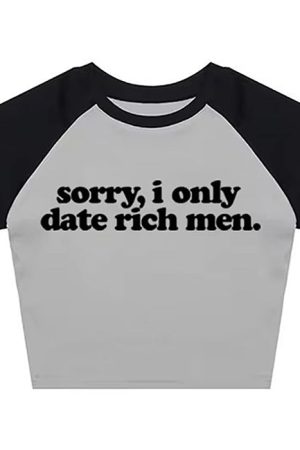 Cute Everyday Outfits, Outfit Inspo Casual I Date Only Rich Men Y2K Crop Top