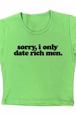 Cute Everyday Outfits, Outfit Inspo Casual I Date Only Rich Men Y2K Crop Top