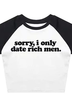 Cute Everyday Outfits, Outfit Inspo Casual I Date Only Rich Men Y2K Crop Top