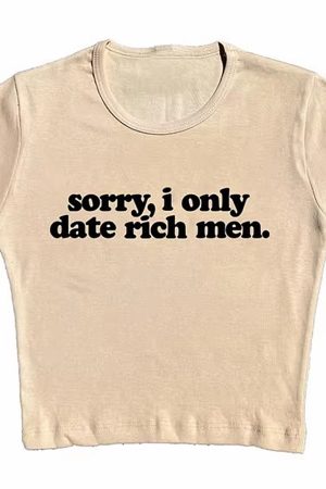 Cute Everyday Outfits, Outfit Inspo Casual I Date Only Rich Men Y2K Crop Top