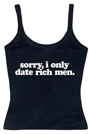 Cute Everyday Outfits, Outfit Inspo Casual I Date Only Rich Men Y2K Tank Top