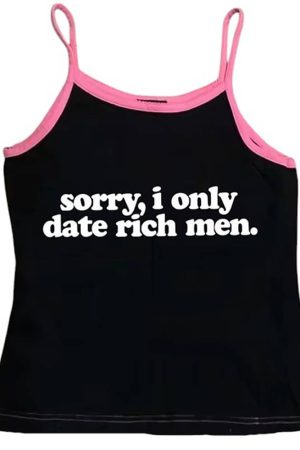 Cute Everyday Outfits, Outfit Inspo Casual I Date Only Rich Men Y2K Tank Top