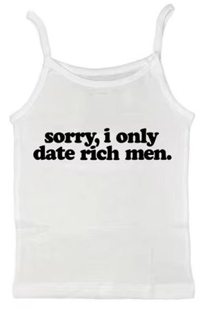 Cute Everyday Outfits, Outfit Inspo Casual I Date Only Rich Men Y2K Tank Top