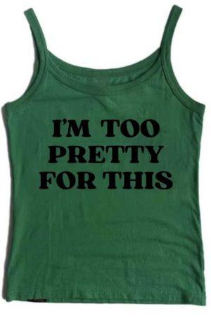 Cute Everyday Outfits, Outfit Inspo Casual I'm Too Pretty For This Y2K Tank Top