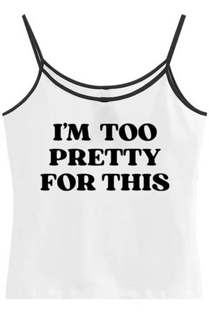 Cute Everyday Outfits, Outfit Inspo Casual I'm Too Pretty For This Y2K Tank Top