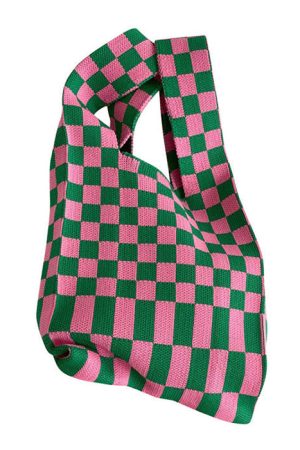 Cute Everyday Outfits, Outfit Inspo Casual Indie Aesthetic Checker Tote Bag