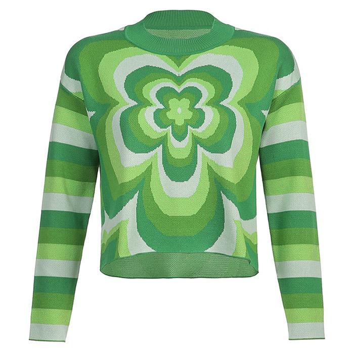 Cute Everyday Outfits, Outfit Inspo Casual Indie Aesthetic Flower Sweater