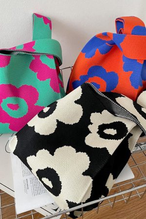 Cute Everyday Outfits, Outfit Inspo Casual Indie Aesthetic Flower Tote Bag