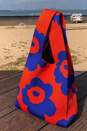 Cute Everyday Outfits, Outfit Inspo Casual Indie Aesthetic Flower Tote Bag