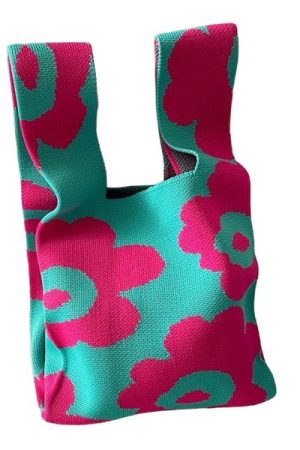 Cute Everyday Outfits, Outfit Inspo Casual Indie Aesthetic Flower Tote Bag