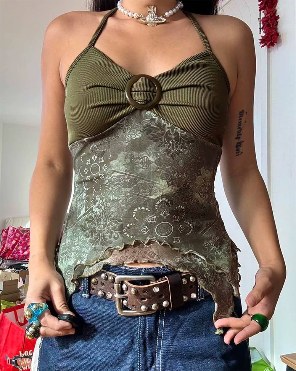 Cute Everyday Outfits, Outfit Inspo Casual Indie Aesthetic Lace Halter Top Cute Everyday Outfits, Outfit Inspo Casual Indie Aesthetic Lace Halter Top