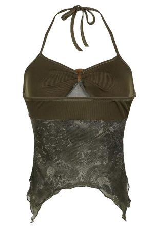 Cute Everyday Outfits, Outfit Inspo Casual Indie Aesthetic Lace Halter Top