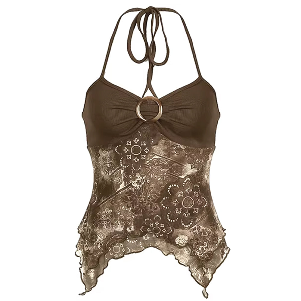 Cute Everyday Outfits, Outfit Inspo Casual Indie Aesthetic Lace Halter Top