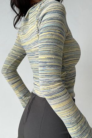 Cute Everyday Outfits, Outfit Inspo Casual Indie Flower Striped Long Sleeve Top