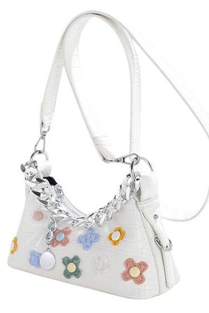 Cute Everyday Outfits, Outfit Inspo Casual Indie Flowers Shoulder Bag