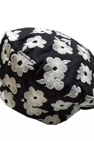 Cute Everyday Outfits, Outfit Inspo Casual Indie Kid Floral Embroidery Beret Hat