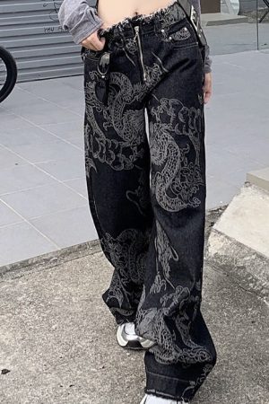 Cute Everyday Outfits, Outfit Inspo Casual Japanese Dragon Aesthetic Jeans