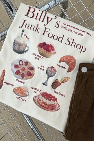 Cute Everyday Outfits, Outfit Inspo Casual Junk Food Shop Aesthetic T-Shirt