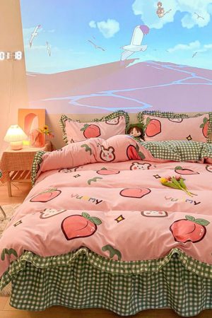 Cute Everyday Outfits, Outfit Inspo Casual Kawaii Peach Bedding Set 🍑