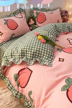 Cute Everyday Outfits, Outfit Inspo Casual Kawaii Peach Bedding Set 🍑