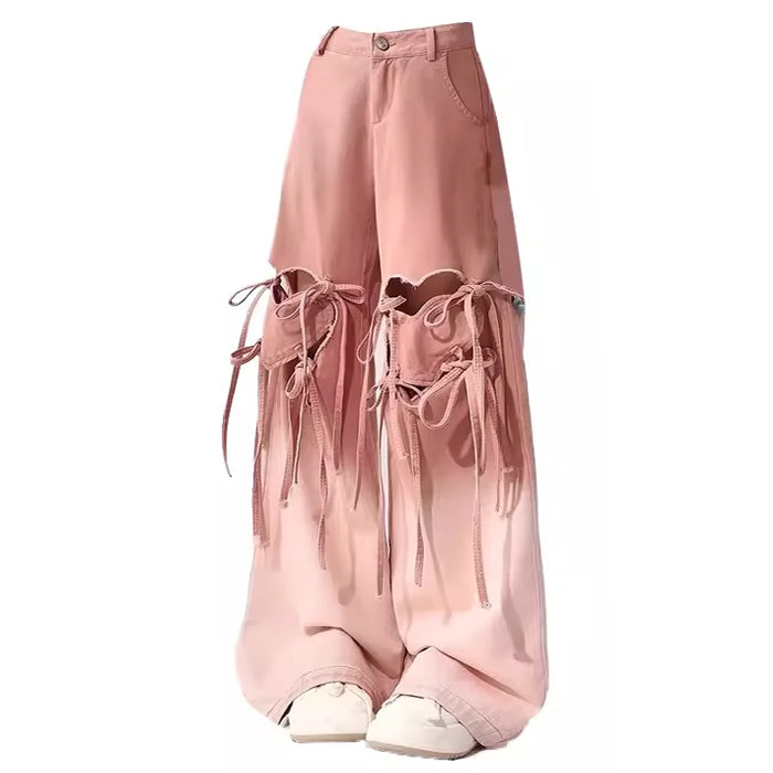 Cute Everyday Outfits, Outfit Inspo Casual Knee-Heart Gradient Pants