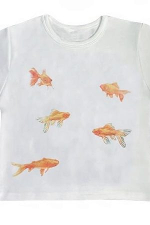 Cute Everyday Outfits, Outfit Inspo Casual Koi Fish Baby Tee