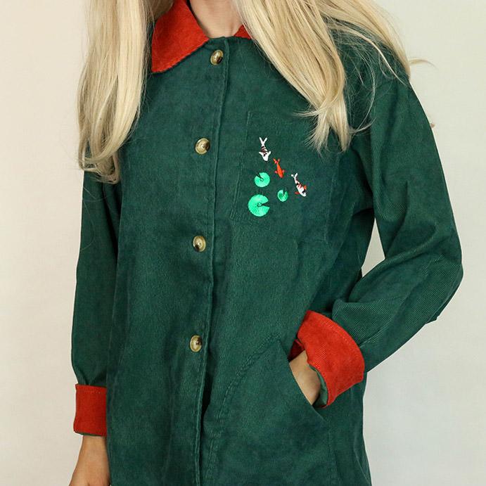 Cute Everyday Outfits, Outfit Inspo Casual Koi Fish Cord Shirt Cute Everyday Outfits, Outfit Inspo Casual Koi Fish Cord Shirt