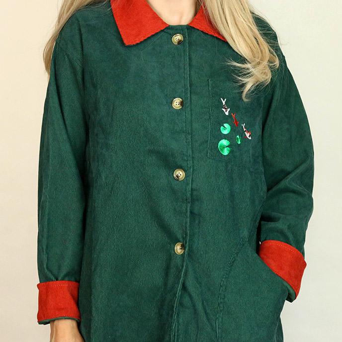 Cute Everyday Outfits, Outfit Inspo Casual Koi Fish Cord Shirt Cute Everyday Outfits, Outfit Inspo Casual Koi Fish Cord Shirt