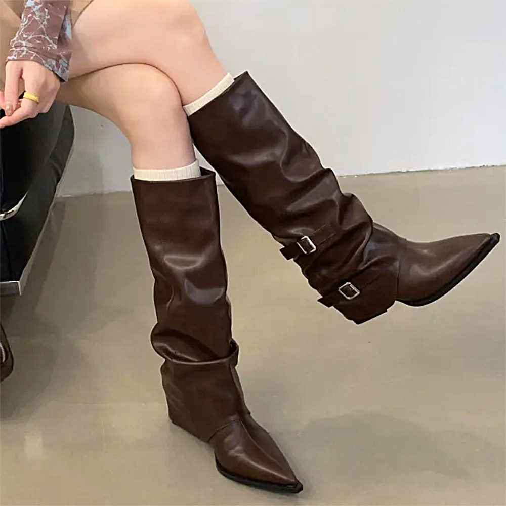 Cute Everyday Outfits, Outfit Inspo Casual Korean Style Slouch Buckle Boots Cute Everyday Outfits, Outfit Inspo Casual Korean Style Slouch Buckle Boots