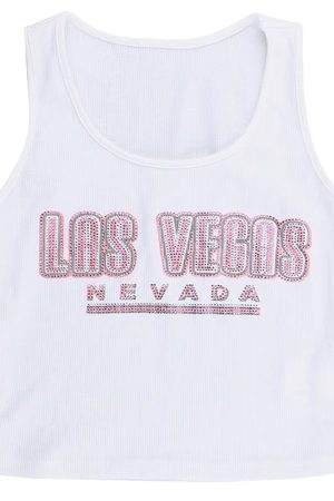 Cute Everyday Outfits, Outfit Inspo Casual Las Vegas Rhinestone Ribbed Tank