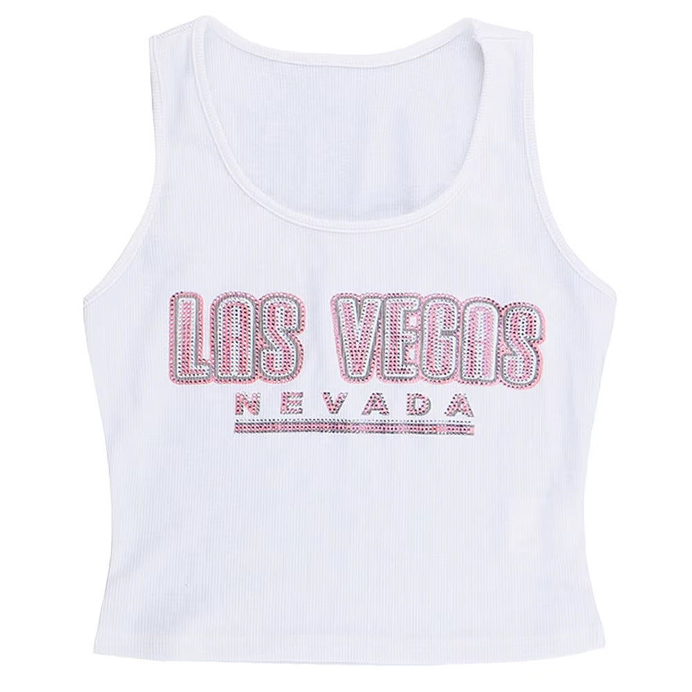 Cute Everyday Outfits, Outfit Inspo Casual Las Vegas Rhinestone Ribbed Tank Cute Everyday Outfits, Outfit Inspo Casual Las Vegas Rhinestone Ribbed Tank