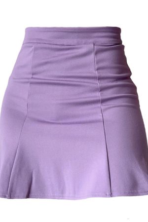 Cute Everyday Outfits, Outfit Inspo Casual Lavender Ruched Skirt