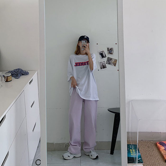 Cute Everyday Outfits, Outfit Inspo Casual Lavender Skater Girl Wide Jeans Cute Everyday Outfits, Outfit Inspo Casual Lavender Skater Girl Wide Jeans