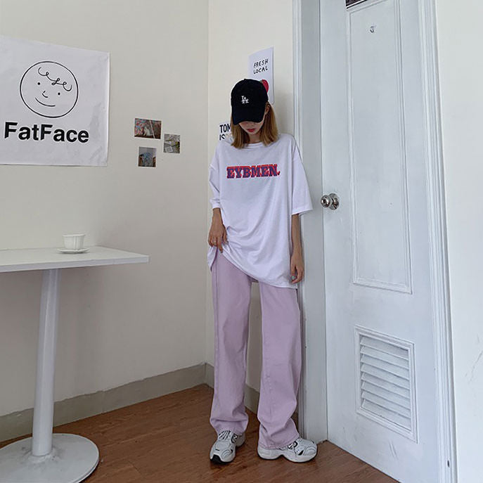 Cute Everyday Outfits, Outfit Inspo Casual Lavender Skater Girl Wide Jeans Cute Everyday Outfits, Outfit Inspo Casual Lavender Skater Girl Wide Jeans