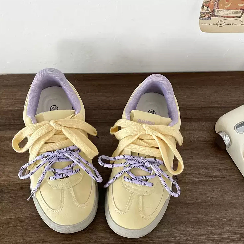 Cute Everyday Outfits, Outfit Inspo Casual Lemon Cream & Lavender Sneakers Cute Everyday Outfits, Outfit Inspo Casual Lemon Cream & Lavender Sneakers