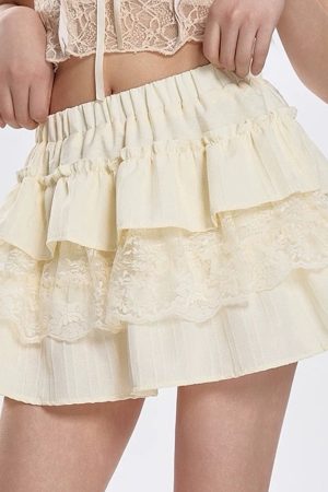 Cute Everyday Outfits, Outfit Inspo Casual Lemon Pie Layered Skirt