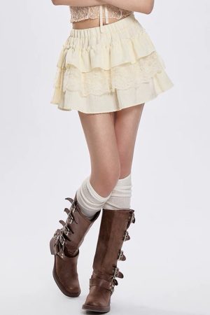 Cute Everyday Outfits, Outfit Inspo Casual Lemon Pie Layered Skirt